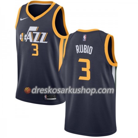 Muški NBA Dres Utah Jazz Ricky Rubio 3 Nike 2017-18 Navy Swingman